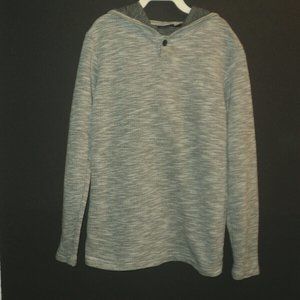 Vans Boys Size Small Hoodie Gray Long Sleeves Buttoned Neck Closure